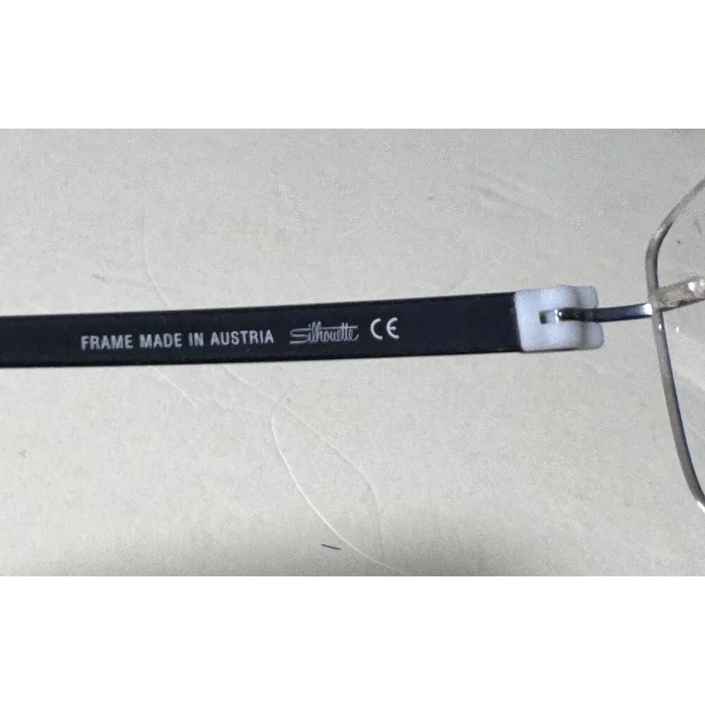 Silhouette Rimless Eyeglasses Frames Only Blue Arms 4496 40 52-17 130 5452 6059